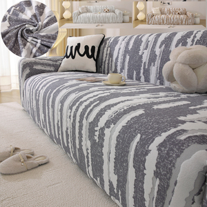 Housse de <span class=keywords><strong>canapé</strong></span> extensible en velours jacquard, anti-griffures pour animaux, protection complète des meubles - Product Image 1