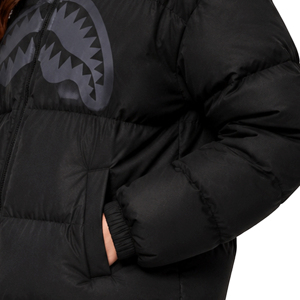 Blouson matelassé unisexe à capuche graphique bouche de requin, manteau d'hiver chaud court style streetwear, personnalisable OEM ODM, vente en gros - Product Image 6