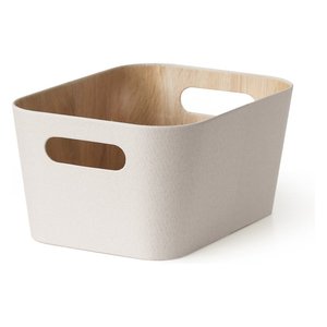 Cesta de plástico (23x30x15cm) Crema Art.11 - Product Image 1