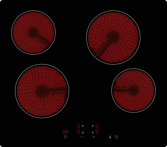 60cm Wide, 4 Cooking Zones, 9 Power Levels, Touch Control, Suitable for All Pots and Pans, Built-in Glass Ceramic Hob