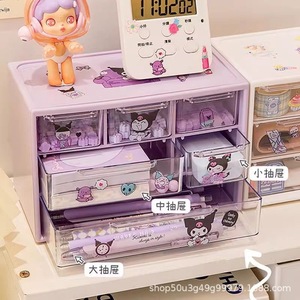 Boîte de rangement à neuf compartiments Yangrong Cultural Supplies en plastique PP, organiseur de bureau mignon pour le rangement de fournitures de bureau et de bijoux - Product Image 3