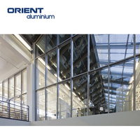 Bâtiments commerciaux Façades en verre en aluminium Mur-rideau de fenêtre Découpe laser extérieure Panneau de façade de mur-rideau en aluminium