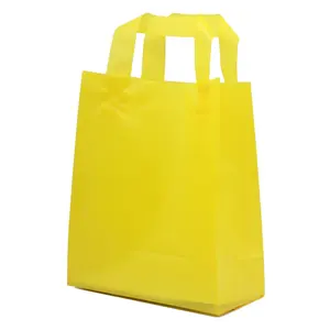 customised easy carry import plastic bag loop handle plastic shopping bag from China