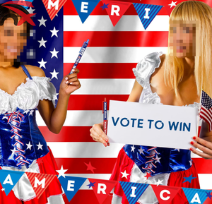 Penne a Sfera Retrattili a Tema Elettorale USA all'Ingrosso, con Stampa Patriottica 'Vote/I Voted Today' per Eventi di Campagna - Product Image 6