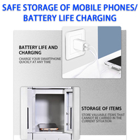 Casier de chargement de téléphone portable en acier au design moderne personnalisé avec serrure à clé intelligente Armoire de stockage électronique pour la salle de sport et l'école