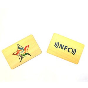 Экологически чистый 13,56 мГц rfid NFC213 Деревянная Карта - Product Image 2