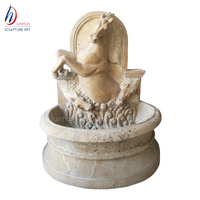 Taomi — fontaine d'eau d'intérieur en marbre jaune naturel, pour l'intérieur, vente en gros