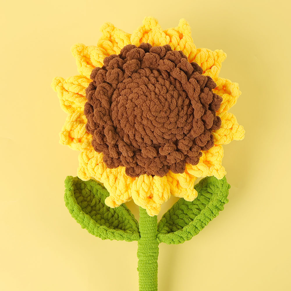 Ligne de glace surdimensionnée avec bouquet de tournesols à double couche de graines