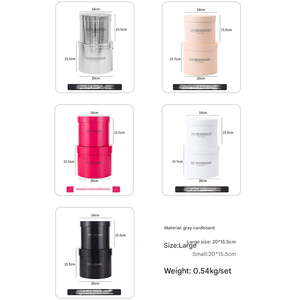 Mini cesto floreale di piccole dimensioni a tinta unita con coperchio singolo secchio per composizioni floreali carta bianca e scatole multimediali - Product Image 4