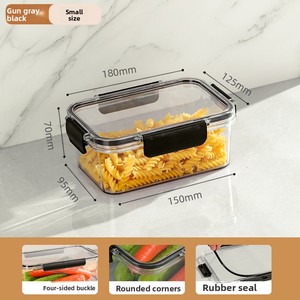 Boîtes de conservation alimentaire hermétiques sans BPA, en plastique transparent, pour l'organisation du garde-manger et du réfrigérateur, avec couvercles - Product Image 4