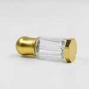 Nouveau Design Arabe Base Épaisse 3ml 6ml 12ml Attar Bouteille En Verre Oud Huile Parfum Tola Bouteilles Avec Bouchon En Zamac