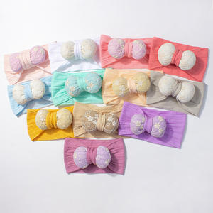 Bando bayi regang Jacquard gaya Eropa baru aksesori rambut pita empuk lucu dibuat dari nilon tahan lama - Product Image 4
