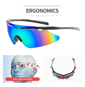 New Arrival Stock Oversized Large Half Frame Outdoor Sports Cycling Sunglasses