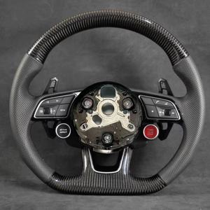 Volante de coche de estilo deportivo para <span class=keywords><strong>Audi</strong></span> A3 A4 A5 A6 A7 <span class=keywords><strong>S3</strong></span> S4 S5 S6 S7 Q5 Q7 Q8 A1 S7 Q3 volante de fibra de carbono personalizado - Product Image 5