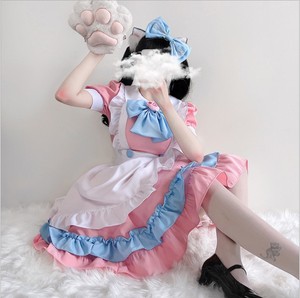 Costume <span class=keywords><strong>da</strong></span> Cameriera Giapponese Lolita per Donne, Adorabile Outfit Kawaii per Cosplay, Halloween, Spettacoli Anime, Uso Quotidiano e Palcoscenico - Product Image 5