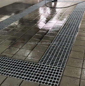 Grille de drainage de sol en acier inoxydable <span class=keywords><strong>Plaque</strong></span> de couverture de canal de grille en acier galvanisé à chaud, galerie de pipeline de quai de centrale électrique. - Product Image 4