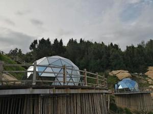 Geodesic เต็นท์โดมแก้วแบบแกลมปิ้งกันน้ำปลอดภัยกลางแจ้งโรงแรมรีสอร์ท - Product Image 5