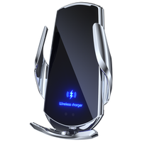 Support de téléphone de voiture intelligent avec capteur, chargeur sans fil 15W à charge rapide, fixation automatique pour grille d'aération