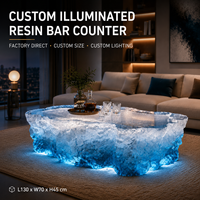 Table basse en résine de luxe au design minimaliste moderne, forme irrégulière sculptée, pour salon, style artistique personnalisé et raffiné