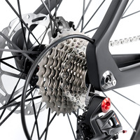 Vélo de route aérodynamique en fibre de carbone avec frein à disque hydraulique 22 vitesses, cadre léger, course professionnelle, triathlon, roues 700c