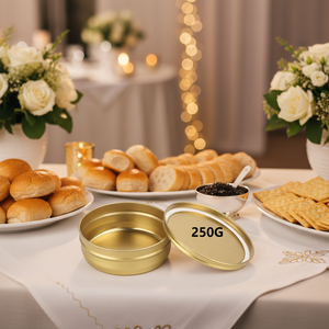 Boîte <span class=keywords><strong>de</strong></span> Luxe Personnalisée en Fer Blanc Sous Vide pour <span class=keywords><strong>Caviar</strong></span> et Sucre avec Bouchon à Vis 500g/250g/125g/50g/30g/<span class=keywords><strong>10g</strong></span> – Rangement Alimentaire Anti-Corrosion - Product Image 6