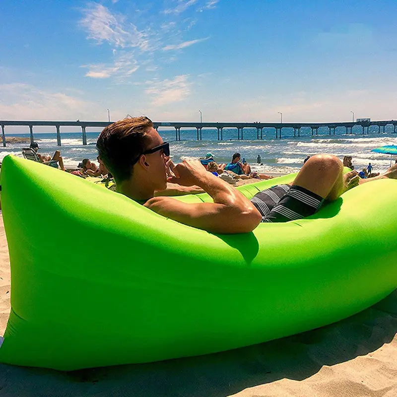 2023 Hotsale Outdoor Fast Self-inflatable Bean Bag Bed Lounge Waterproof Floating Sofa Beach Bed