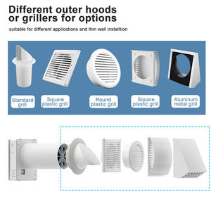 Airwoods chambre simple 100V ~ 240V Système de ventilation à récupération de chaleur VRC <span class=keywords><strong>mural</strong></span> sans conduit - Product Image 5