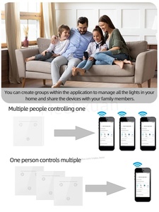 Interrupteur mural intelligent pour ventilateur, commande à distance via l'application Tuya WiFi, interrupteur tactile pour ventilateur <span class=keywords><strong>de</strong></span> plafond, compatible avec Alexa et Google Home <span class=keywords><strong>Assistant</strong></span> - Product Image 5