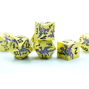 Sang Trọng 7Pcs Debossed Bay Rồng Đa Diện Dnd <span class=keywords><strong>Dice</strong></span> <span class=keywords><strong>Set</strong></span> 16Mm Tùy Chỉnh Thực hiện Kim Loại Cho Hội Đồng Quản Trị Trò Chơi Chương Trình Khuyến Mãi - Product Image 3