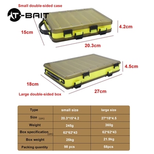 Çift taraflı O kutu Doge olta takımı kalamar cazibesi plastik torba için balıkçılık el ahşap karides kutusu - Product Image 3