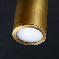Spot de plafond cylindrique moderne en laiton, orientable, à montage encastré pour salon, couloir, hôtel