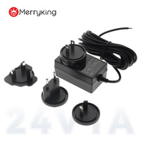Adaptador de Corriente CA/CC de 24 V 1.5 A, Adaptador Internacional de 9 V, 13 V, 15 V, 18 V, 1 A, 1.6 A, 2 A, 2.5 A, 4 A, Fuente de Alimentación con Enchufe Intercambiable de 12 V 3 A