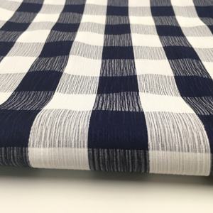 Fábrica al por mayor de tela de poliéster de algodón a cuadros suave vestido de tela de la camisa - Product Image 1