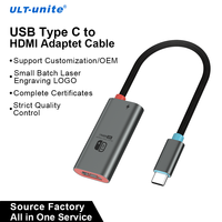 ULT-unite Adaptateur USB Type C vers HDMI unidirectionnel 4K 60Hz avec puce intelligente, couleurs assorties, pour Switch 2