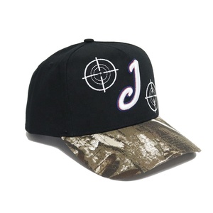 Venta al por mayor algodón bordado Snapback gorra negra hombres logotipo personalizado deportes sombreros béisbol <span class=keywords><strong>9forty</strong></span> Cap a Frame sombrero Camo Cap para hombres - Product Image 4
