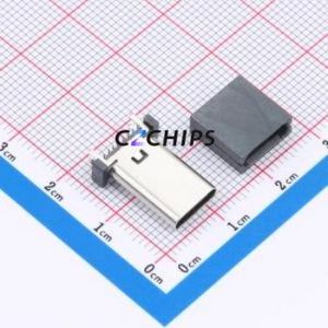 HX-TYPE-C 16P 180 LT H15.0 USB Connector SMD Connector Type-C Female Vertical Mount 16P - Product Image 1