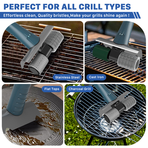 Cepillo de Limpieza Eléctrico de Doble Cabezal con Rotación y Luz LED para Parrillas de Barbacoa, Herramientas Eléctricas para Limpiar Parrillas de Barbacoa - Product Image 5