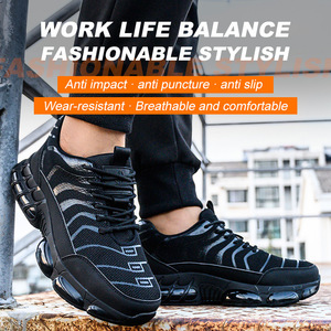 Chaussures de sécurité pour hommes 695 avec embout en acier, anti-écrasement et anti-perforation, chaussures de travail anti-éclaboussures - Product Image 5