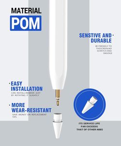Puntas de Repuesto para <span class=keywords><strong>Apple</strong></span> <span class=keywords><strong>Pencil</strong></span>, Puntas Suaves y Duraderas para <span class=keywords><strong>iPad</strong></span> Pro/<span class=keywords><strong>Apple</strong></span> <span class=keywords><strong>Pencil</strong></span> (1.ª/2.ª Generación/USB-C/Pro) para Dibujar y Escribir - Product Image 5
