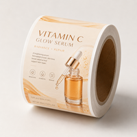 Étiquettes personnalisées de luxe pour produits cosmétiques, résistantes à l'eau, avec logo en feuille d'or, autocollants pour emballage
