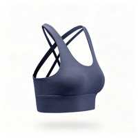 Soutien-gorge de sport personnalisable pour femme avec logo – Idéal pour la course et le yoga – Soutien dorsal, absorption des chocs, boutons avant ajustables, coussinets amovibles