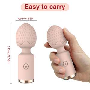 Strawberry Mini Wand Massage gerät Neues Design 10 Frequenz Vibrator Kleine Erotik Sexspielzeug für Frauen Masturbation - Product Image 6