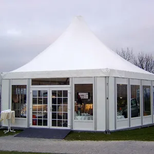 Fabrik Großhandel 3x3 5x5 6x6 Stahl Aluminium Weiß PVC Garten Pagode Festzelt Zelt