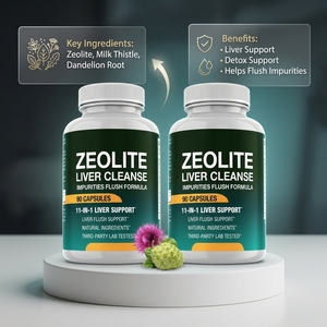 Nettoyant et réparateur minéral pour <span class=keywords><strong>le</strong></span> <span class=keywords><strong>foie</strong></span>, Santé intestinale, Énergie, Zéolite, Adultes, Noni, Glutathion, NAC, Chlorelle, Spiruline, ALA, Coriandre, Chardon-Marie - Product Image 4