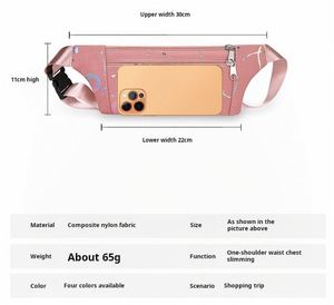 Sac banane polyvalent pour la course et les sports de plein air, sacoche de téléphone couleur macaron 2024 avec design résistant à l'eau - Product Image 2
