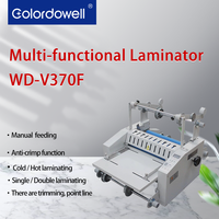 WD-V370F Nouvelle Plastifieuse de Bureau Semi-Automatique à Chaud et à Froid, Largeur 370 mm, Équipement de Post-Pressage pour Plastification