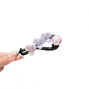 Nouvelles pinces à cheveux rétro à fleurs, barrettes à pression style <span class=keywords><strong>vintage</strong></span>, épingles à cheveux torsadées pour chignon arrière - Product Image 5