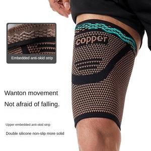 Nouvelle protection professionnelle pour les jambes, couleur cuivre, nylon/spandex tricoté, compression élastique pour la <span class=keywords><strong>cuisse</strong></span>, anti-fatigue - Product Image 4