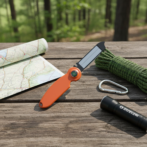 Outil de survie Aiguiseur de couteaux de poche 8 en 1 avec allume-feu Ferro Rod, sifflet et tige d'affûtage conique pour aiguiser rapidement la <span class=keywords><strong>lame</strong></span> - Product Image 3