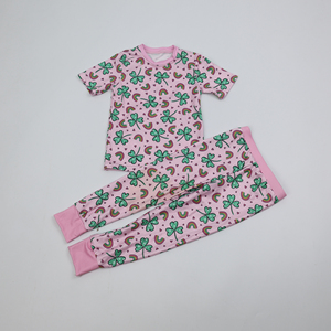 Pigiami per Bambini in Bambù Senza Dazi Doganali Qingli OEM, Produttore all'Ingrosso, Set Personalizzato di Pigiami a Maniche Corte per Halloween - Product Image 1